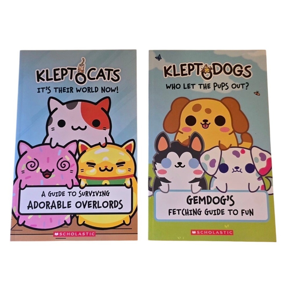 **3/$15** Klepto Cats Klepto Dogs Scholastic Kids Set Book Fair Stamp In Pic